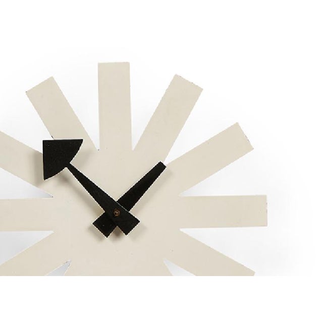 Nelson Associates Model 2213 White Asterisk Clock for Howard