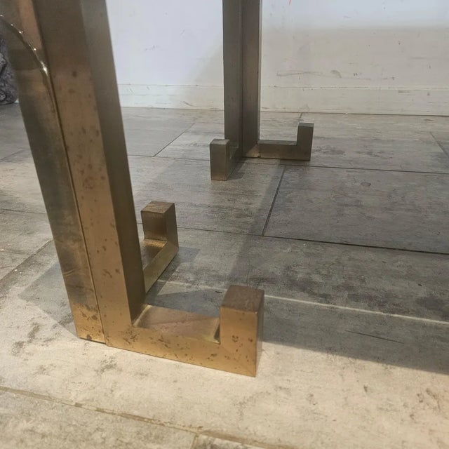 1970s Full Brass Greek Key Coffee Table, 1975 For Sale - Image 5 of 10