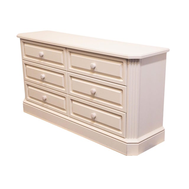 ALTAVISTA LANE Melrose Collection Coastal Contemporary Style 66" White Double Dresser 497-01 34.25" High 66" Wide 18.25"...