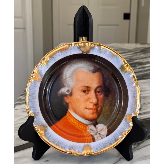 Vintage Wolfgang Amadeus Mozart Decorative Plate For Sale In Seattle - Image 6 of 9