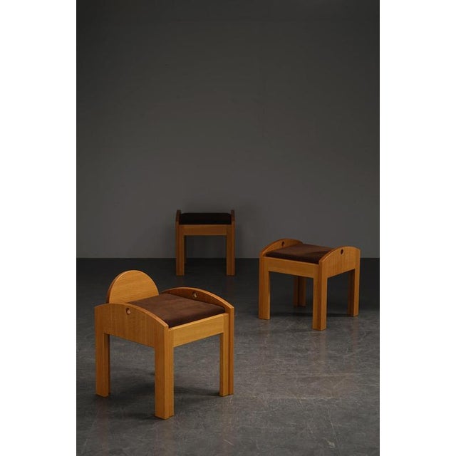 Wood Architectural Stool, Netherlands, 1970s For Sale - Image 7 of 18