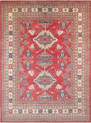 Kazak Wool Area Rug - 9'7" X 13'4"
