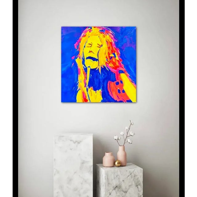 Modern Pop Art Portrait (24″×24″, Original Oil on Canvas) For Sale - Image 4 of 7