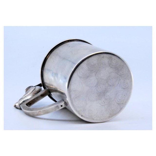 Metal Silver Children's Cup with Duck Handle For Sale - Image 7 of 10