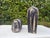 Black Vintage Brutalist Blackwashed Terracotta Elephant Sculptures – Graduated Pair For Sale - Image 8 of 12