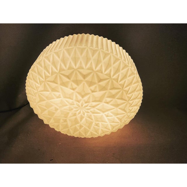 Ikea Large Flush Mount Wall in White Glass by Irma Bermudez for Ikea, 1990s For Sale - Image 4 of 11