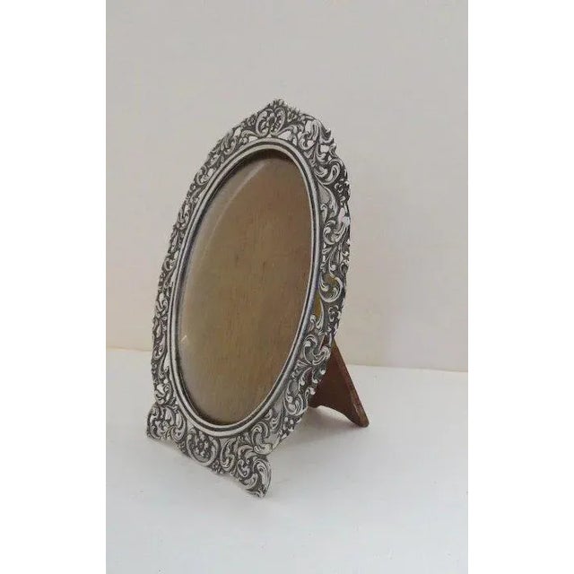 Late 19th Century Late 19th Century Netherlands Dutch Hallmarked Silver Frame Convex Glass Easel Back For Sale - Image 5 of 10
