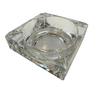 Large Crystal Ashtray, Italy, 1970s