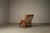 1970s Set of Vintage Brutalist Oak Lounge Chair with Ottoman, 1960s For Sale - Image 5 of 16