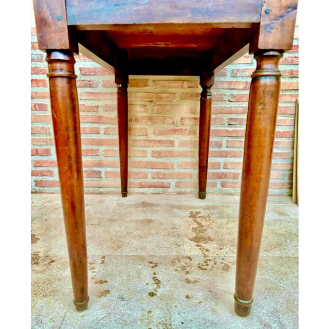 19th Century French Oak Worktable, 1890s For Sale - Image 13 of 18