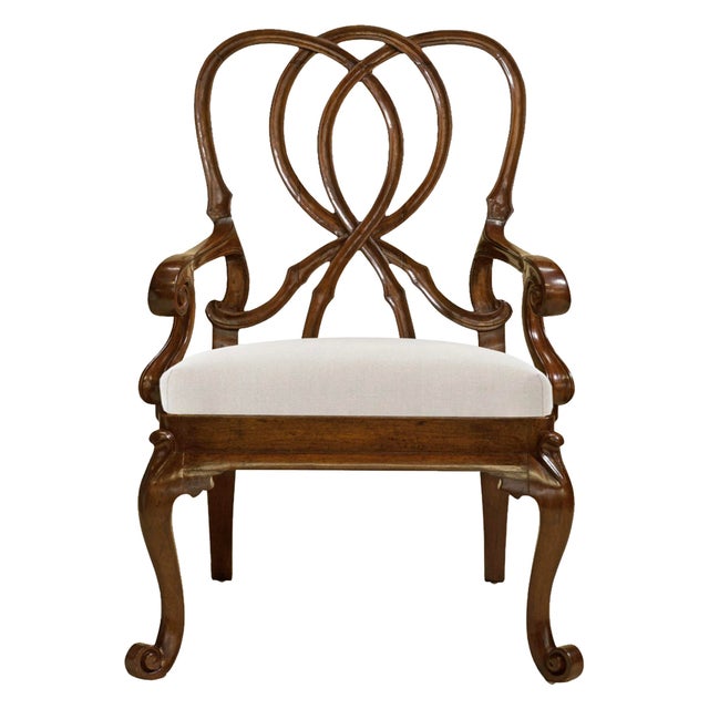 Rose Tarlow Pair of Rose Tarlow Georgina Ribbon Back Armchairs For Sale - Image 4 of 13