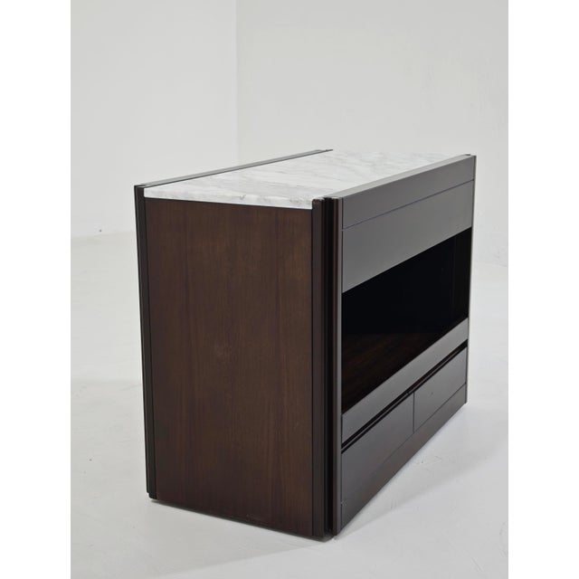 4D Bar Cabinet in Wood and Marble by Angelo Mangiarotti for Molteni, 1960s For Sale - Image 9 of 18