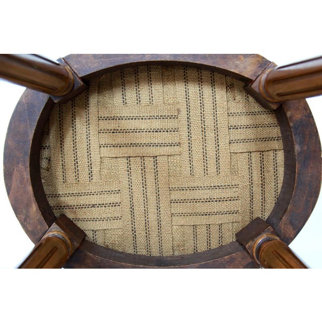 Antique Louis XVI Style Luigina Ottoman, Italy, 1940s For Sale - Image 10 of 13