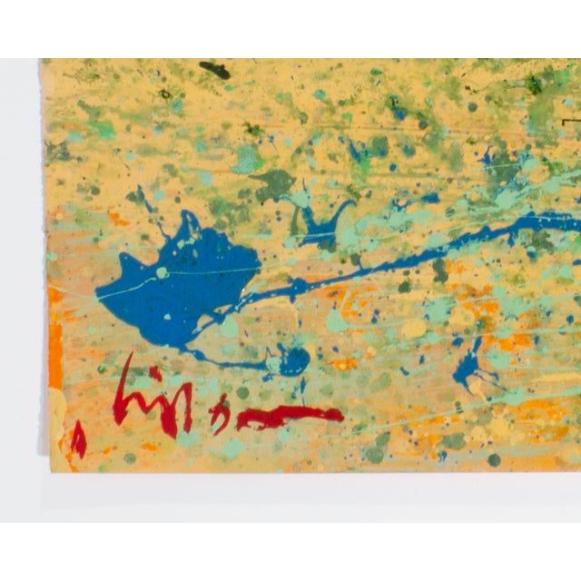 Blue 1980s Abstract Acrylic Landscape Diptych by Harry Hilson For Sale - Image 8 of 9