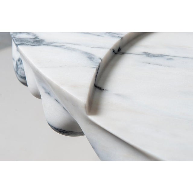 White Marsili Handmade Coffee Table in White Marble by Manta For Sale - Image 8 of 18