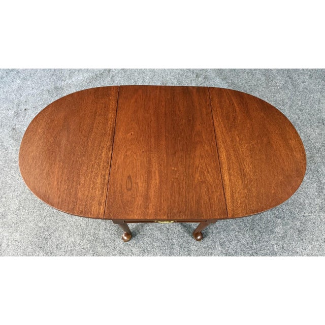 Late 20th Century Norris Reproduction Diminutive Solid Mahogany Gate Leg Table For Sale - Image 16 of 17