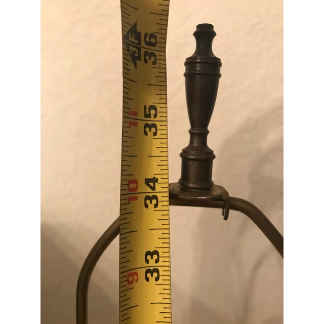 Mid 20th Century Chinese Porcelain Hand Painted Table Lamp Yellow Floral For Sale In West Palm - Image 6 of 9