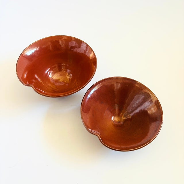 Ceramic Vintage Studio Pottery Nesting Bowls - Set of 2 For Sale - Image 7 of 12