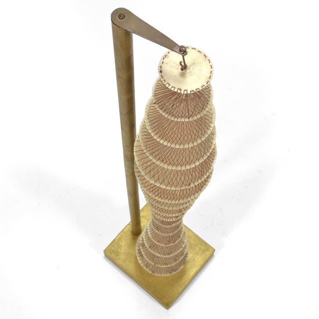 Abstract Geometric Sculpture in Steel and String For Sale - Image 4 of 9