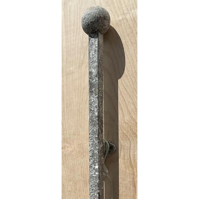 Vintage Metal Ball Finial Wall Sconces - A Pair For Sale - Image 4 of 12