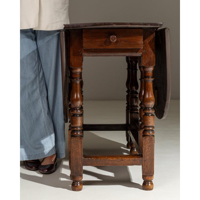19th Century French Wooden Drop Leaf Table in Original Patina For Sale In Greensboro - Image 6 of 18