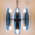 Glass Vintage Italian Blue and Smoked Glass Pendant Lamp by Veca, 1970s For Sale - Image 7 of 9