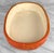 Vintage Large Japanese Ceramic Orange Oval Bonsai Planter For Sale - Image 9 of 13
