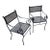 MCM Wrought Iron Swirl Arm Outdoor Chairs - A Pair For Sale