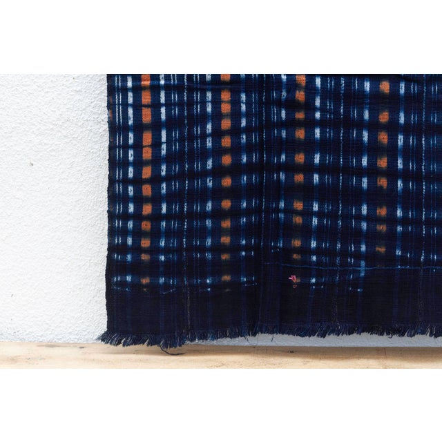 Rhythm Grid Indigo Mud Cloth For Sale - Image 4 of 7