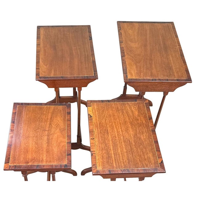 Mahogany Nesting Coffee Tables, 1860, Set of 4 For Sale - Image 3 of 17