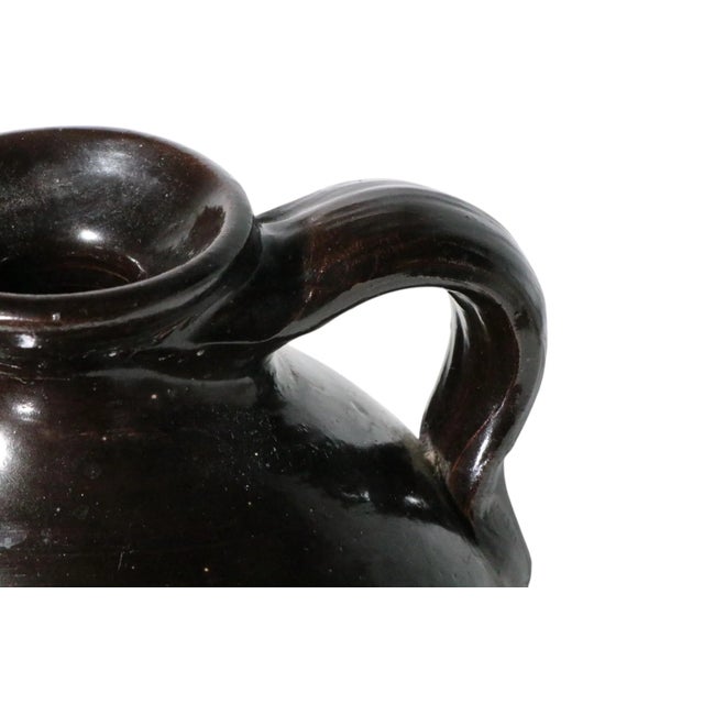 Antique Albany Brown Slip Ware Whiskey Jug Crock For Sale In New York - Image 6 of 13