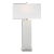 Pillar White Marble Table Lamp For Sale