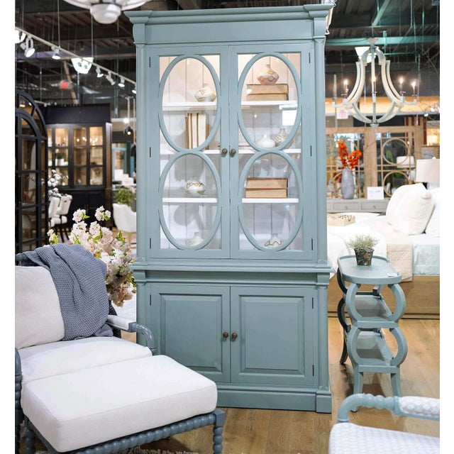 Small French Provincial Bookcase - Green Smoke For Sale In Greensboro - Image 6 of 7