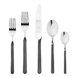 Mepra Fantasia 5-Piece Flatware Set, Black For Sale