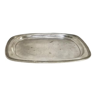 Vintage Silver Soldered 12" Tray From the Roosevelt Hotel Nyc For Sale