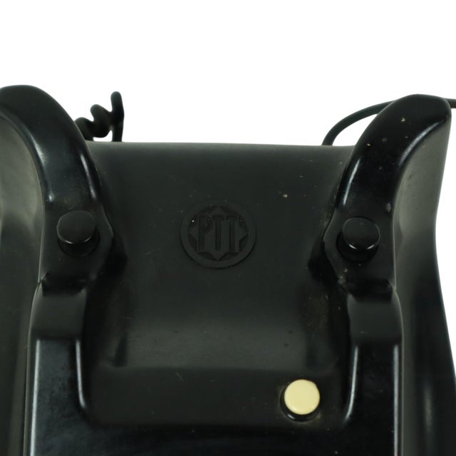 Vintage Black Bakelite Rotary Dial Telephone, 1950s For Sale - Image 10 of 11