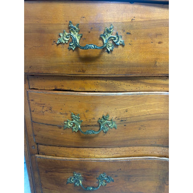 Brown French Louis XV Provincial Walnut Commode, 18th Century For Sale - Image 8 of 9