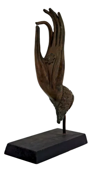 Thai Artist, Buddha Hand Mounted on Base, 20th Century, Bronze
