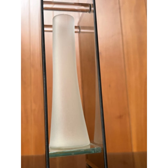 1970s Italian Modernist Architectural Glass Bud Vase For Sale - Image 5 of 14