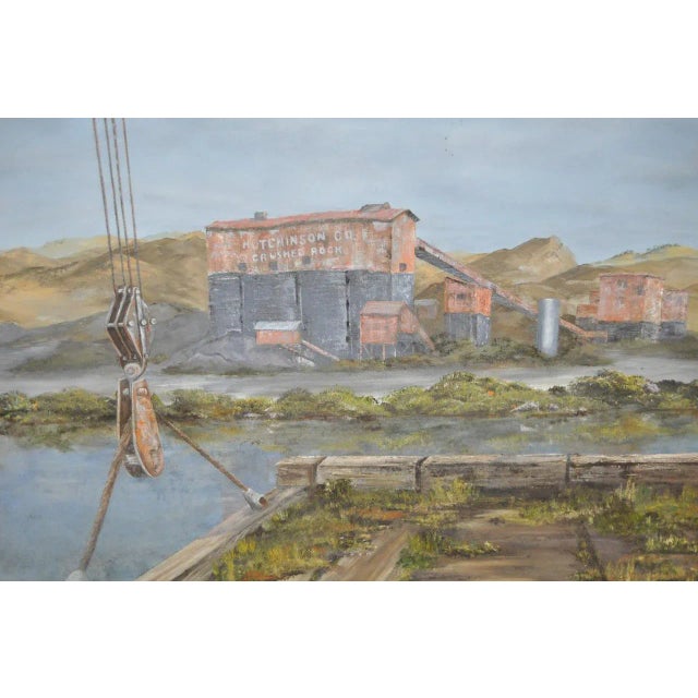 Hutchinson Co. Quarry Original Oil Painting c.1960 Chairish