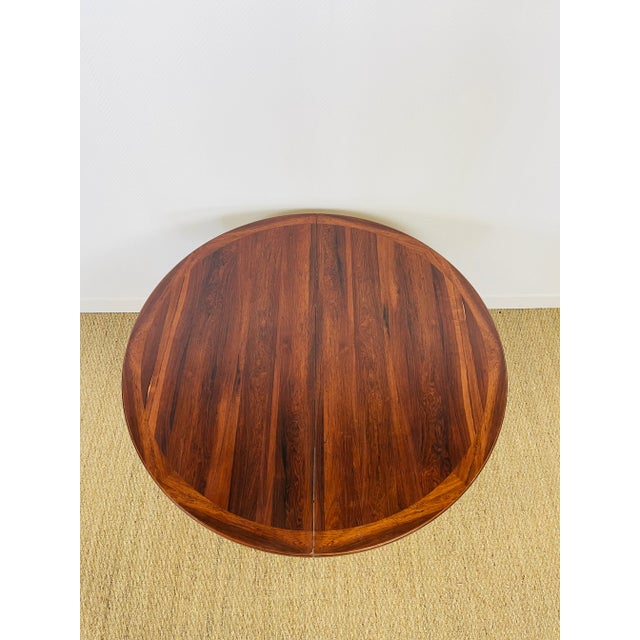 Scandinavian Rosewood Dining Table with Extensions, 1960s For Sale - Image 4 of 10