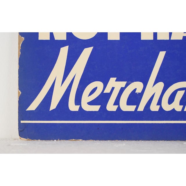 Vintage Please Do Not Handle Merchandise! Retail Wall Sign For Sale - Image 6 of 8