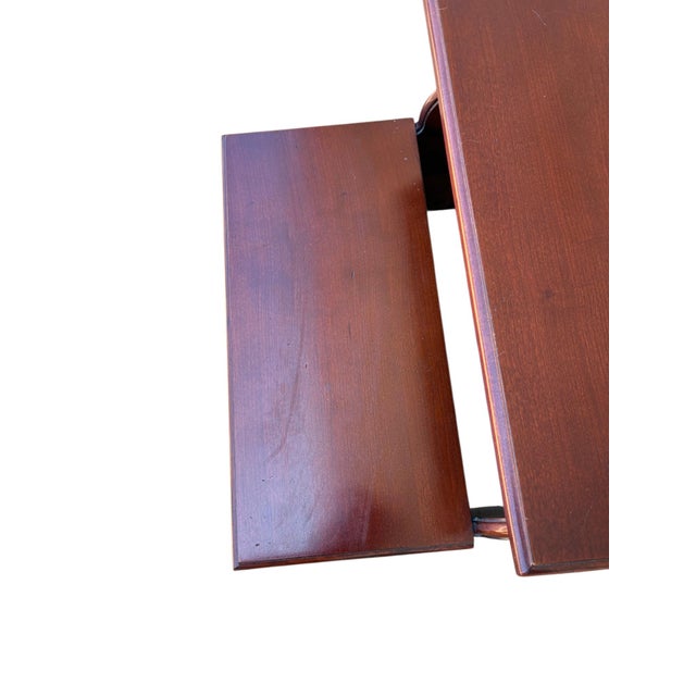 Thomasville 1990s Thomasville Collectors Cherry Chippendale Bed Steps Bedroom Dresser Chest For Sale - Image 4 of 12