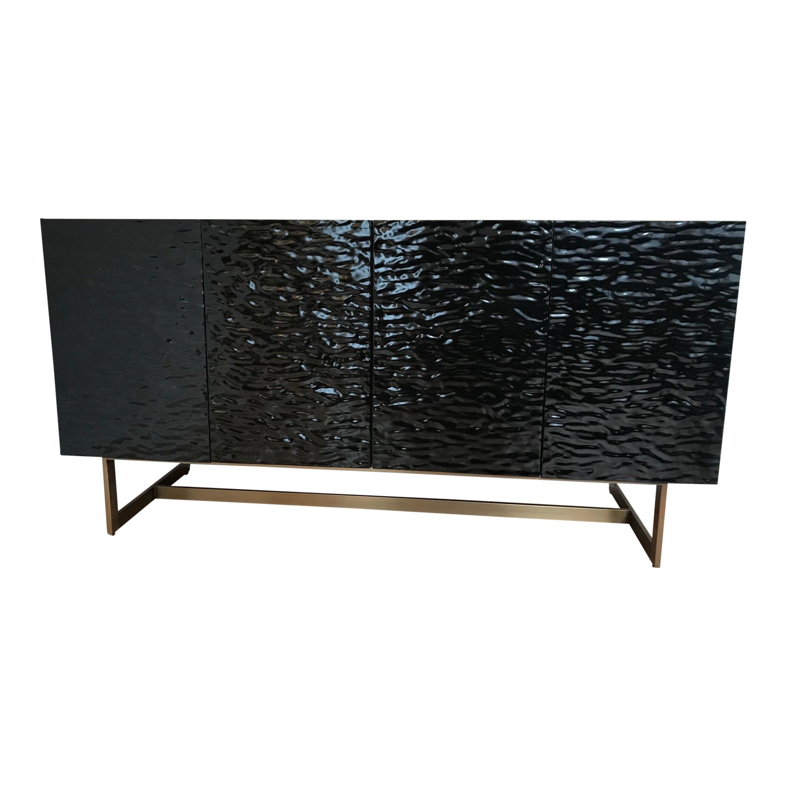 Contemporary CB2 Ripple Media Console Storage Chairish