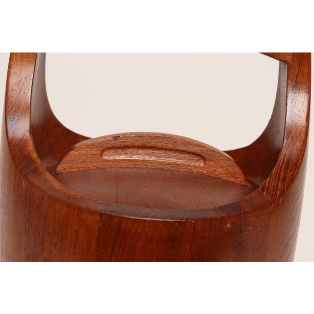 Danish Modern Staved Teak "Congo" Ice Bucket by Jens Quistgaard for Dansk For Sale - Image 15 of 18