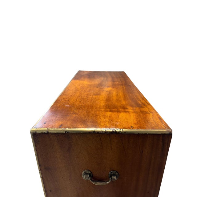 English Victorian Campaign Secretaire Chest, Circa 1860 For Sale - Image 13 of 18