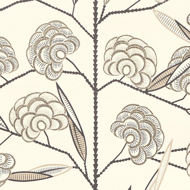 Not Yet Made - Made To Order Sample - Schumacher x Neisha Crosland Jacob's Tree Wallpaper in Black & Cream For Sale - Image 5 of 5