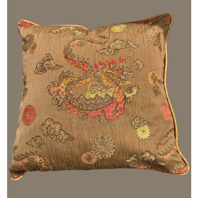 Chinese Chinese Dragon Pillows- a Pair For Sale - Image 3 of 5