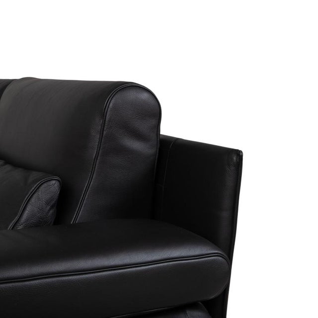 Black Two-Seater Leather 6500 Sofa in Black with Manual Function from Rolf Benz For Sale - Image 8 of 16