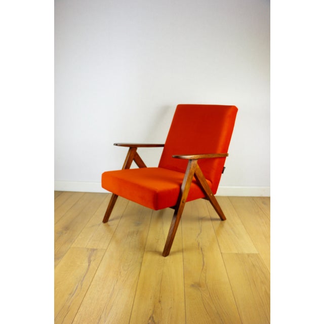 Mid-Century Modern Vintage Orange Var B-310 Lounge Chair, 1970s For Sale - Image 3 of 12